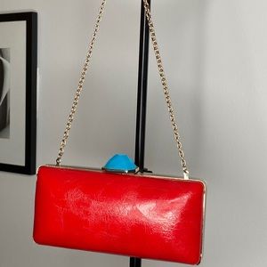 Gorgeous Banana republic red minaudiere bag